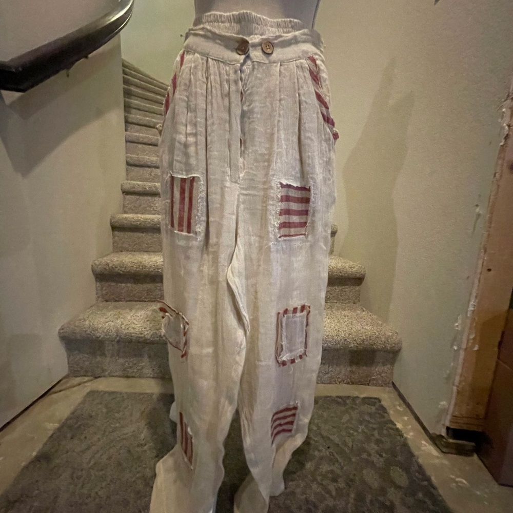 NWT Vintage Look Linen Pants